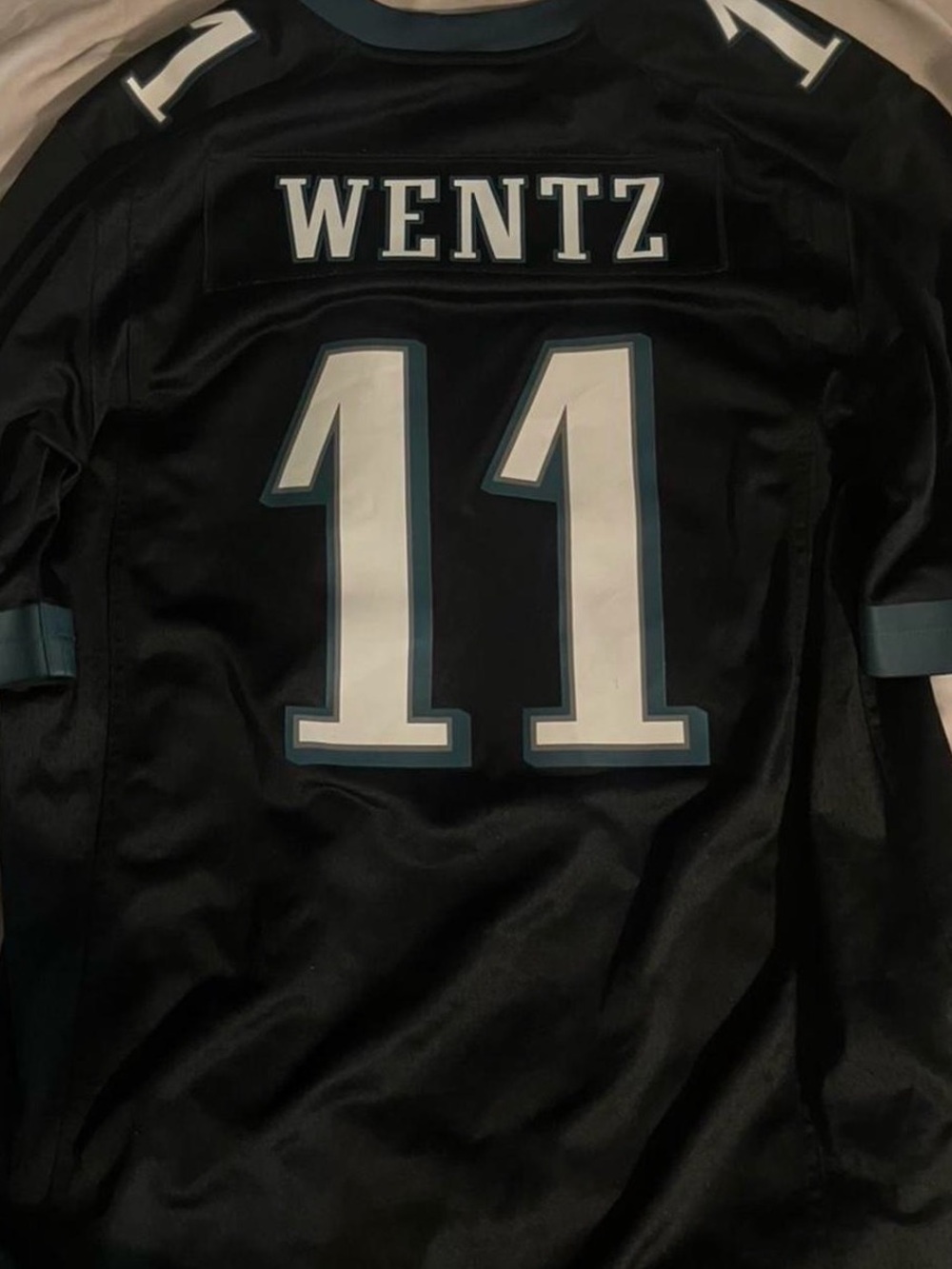 NFL Black Wentz #11 Jersey with White and Teal Accents